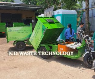 ICD bàn giao 05 xe chở rác thùng tự lật 1m3 phục vụ công tác vệ sinh môi trường tại Thành phố Thái Nguyên