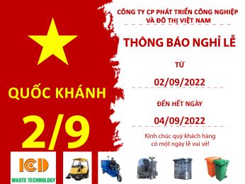 Thông báo nghỉ lễ Quốc Khánh 2/9/2022