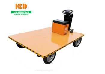 Xe chở hàng nhà xưởng mô tơ điện sàn phẳng tải trọng 500kg