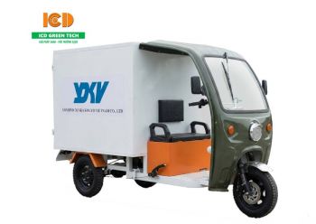 Xe chở cơm thùng kín có mái che