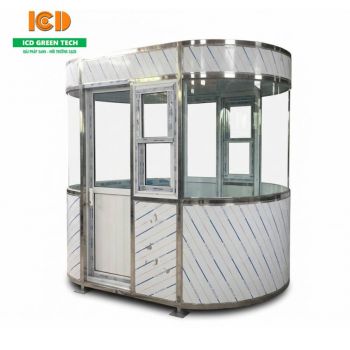 Cabin bảo vệ inox kính cong hai đầu cao cấp cỡ lớn BGI-1625