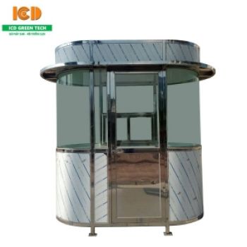Cabin kiểm soát ra vào inox kính cong cao cấp BGI-1220