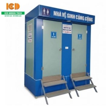 Nhà vệ sinh công cộng 2 buồng thép hợp kim