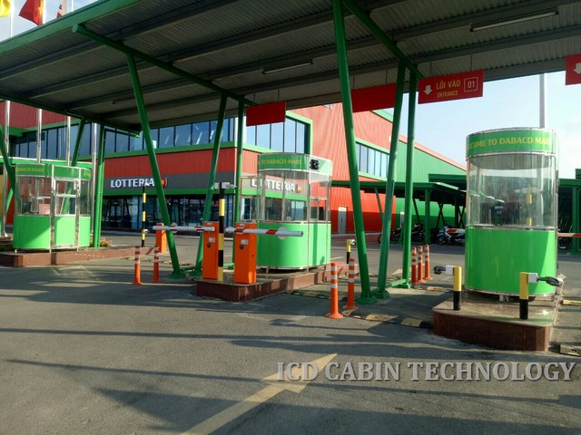 Mẫu cabin kiểm soát ra vào tại công trình Trung tâm thương mại