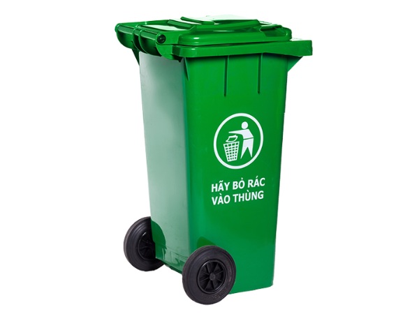 Thùng rác nhựa 120L có bánh xe