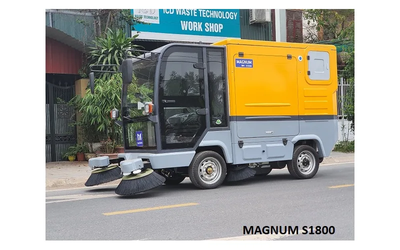Xe quét rác hút bụi đường đô thị mini S1800