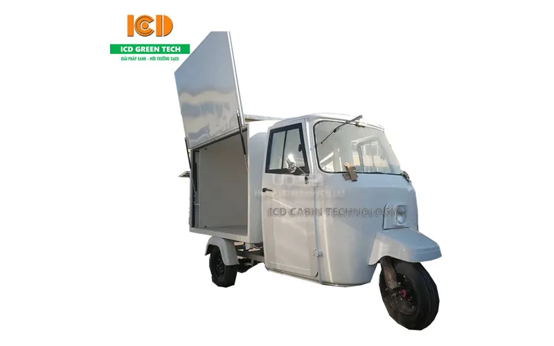 3-wheel electric mobile sales vehicle with cabin XBH-05-ICD