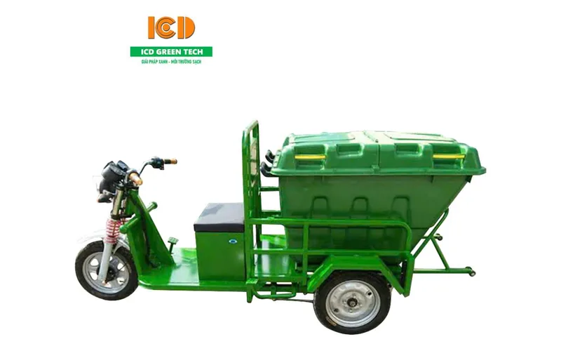 Xe điện thu gom rác ngõ xóm 400L