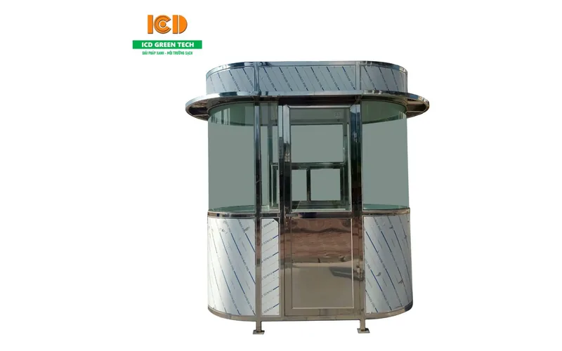 Cabin bảo vệ inox kính cong cao cấp cỡ nhỏ BGI-1025