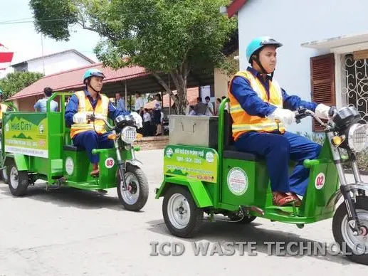 Công ty Cổ phần Môi trường và Công trình đô thị Huế - Cung cấp xe thu gom rác chạy điện 3 bánh