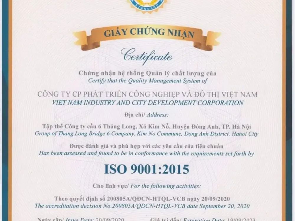 Công ty ICD đón nhận chứng nhận chất lượng ISO 9001:2015
