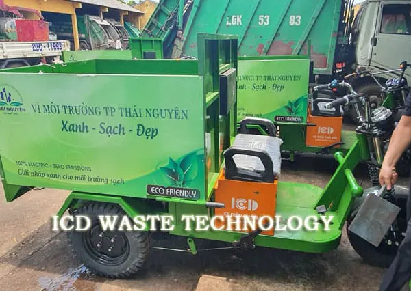 ICD bàn giao 05 xe chở rác thùng tự lật 1 m³ phục vụ công tác vệ sinh môi trường tại Thành phố Thái Nguyên - hình 4