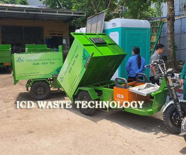 ICD bàn giao 05 xe chở rác thùng tự lật 1 m³ phục vụ công tác vệ sinh môi trường tại Thành phố Thái Nguyên - hình 5